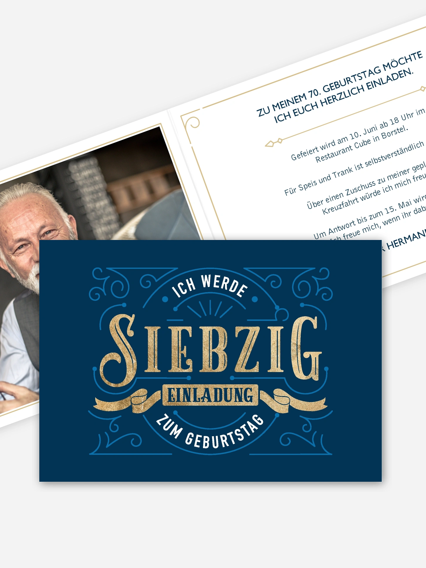 Einladung 70. Geburtstag Vergangene Zeiten