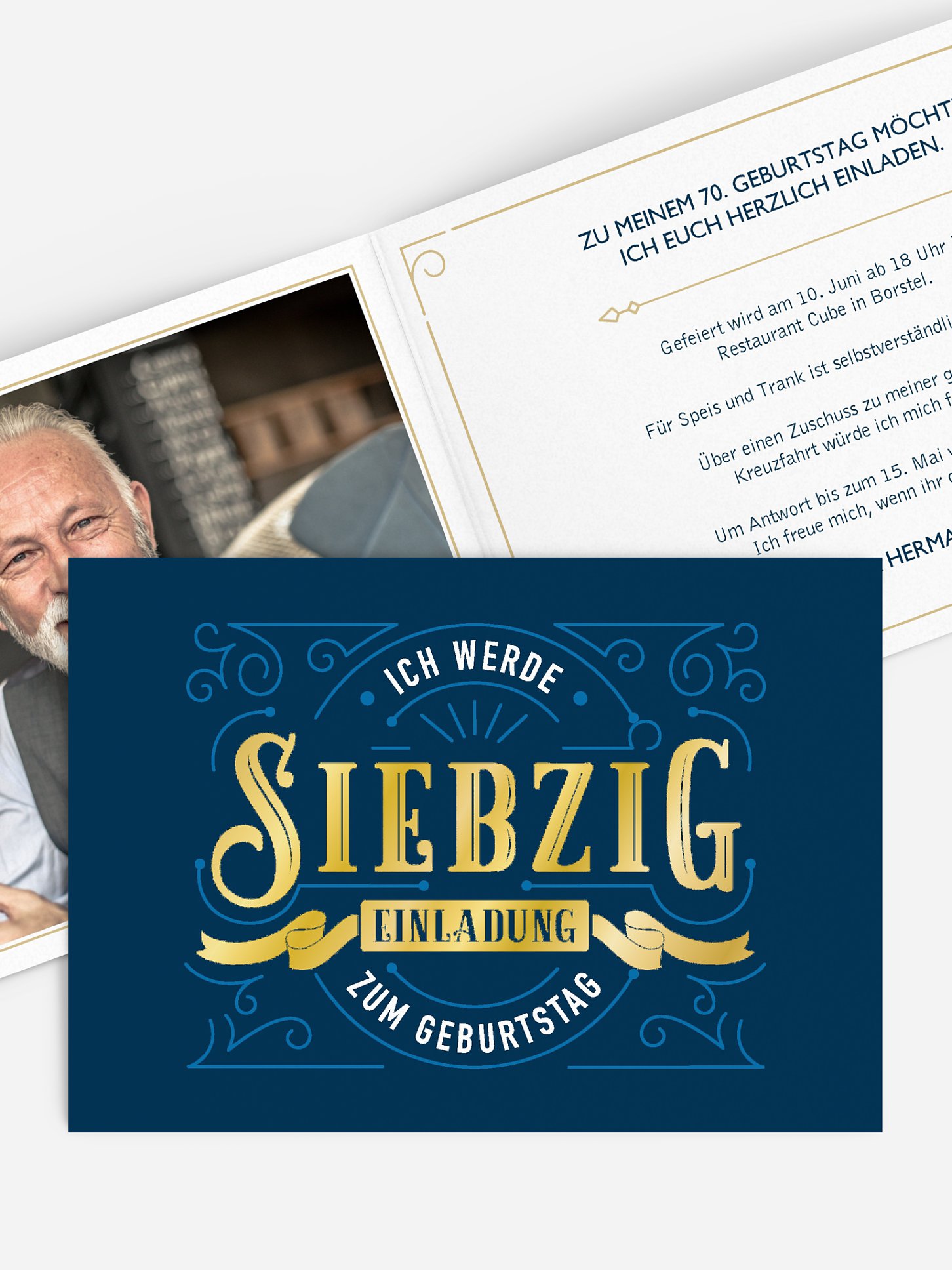 Einladung 70. Geburtstag Vergangene Zeiten