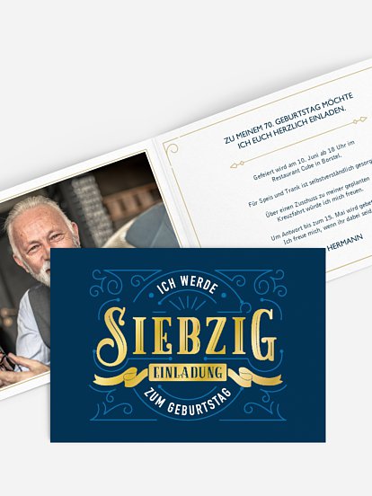 Einladung 70. Geburtstag Vergangene Zeiten