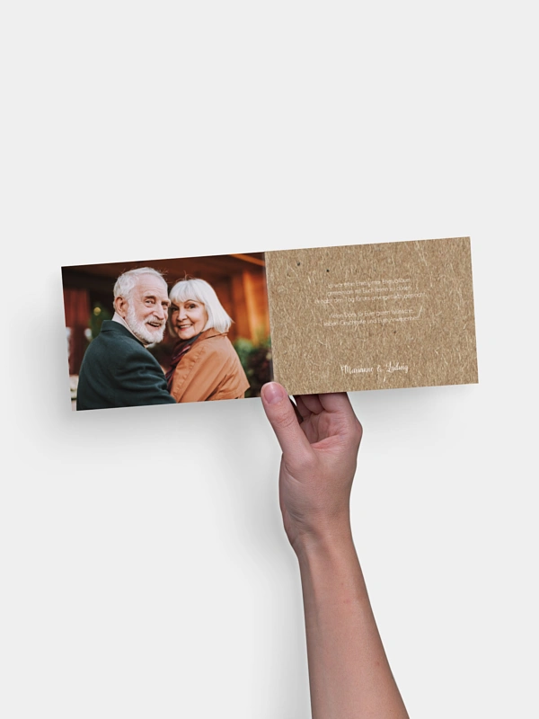 Danksagung zur Goldenen Hochzeit Für immer Kraftpapier