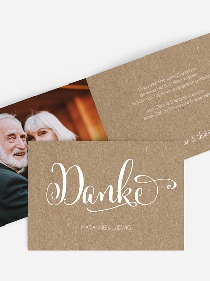 Danksagung zur Goldenen Hochzeit Für immer Kraftpapier