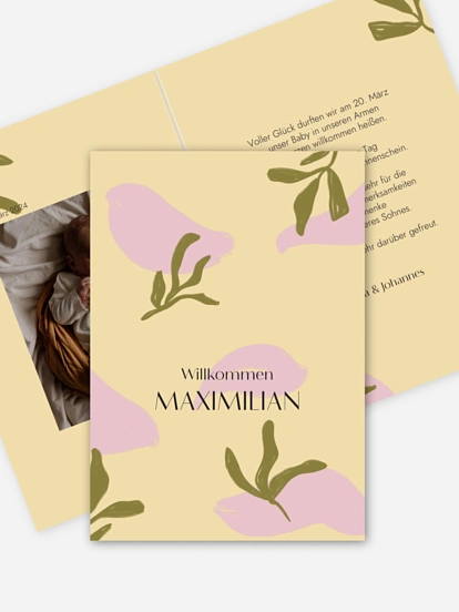 Geburtskarte Lass dich fallen