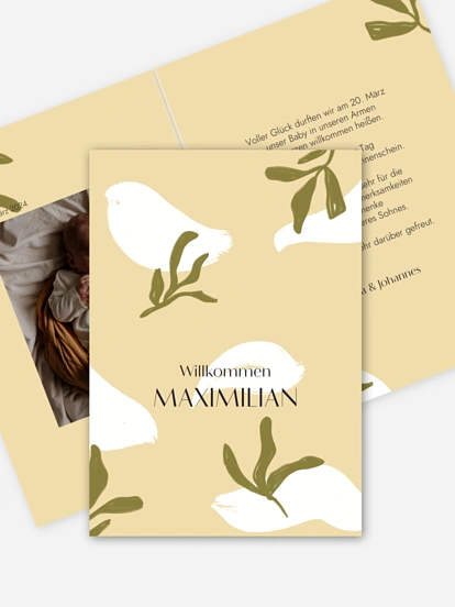 Geburtskarte Lass dich fallen