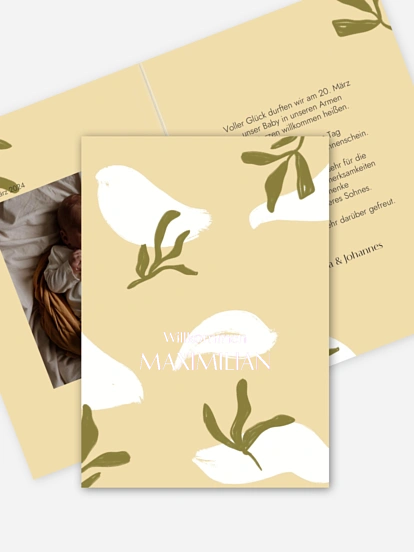 Geburtskarte Lass dich fallen