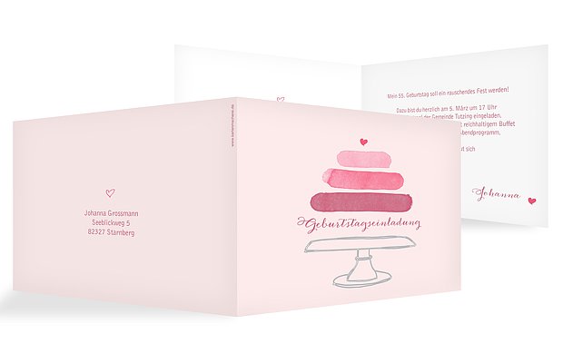 Geburtstagseinladung Birthday Cake
