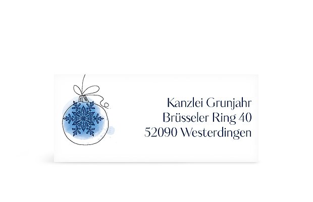Absenderaufkleber geschäftl. Weihnachten Weihnachtszauber