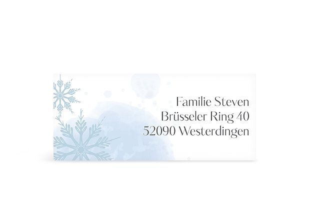 Absenderaufkleber Weihnachten Flöckchentanz