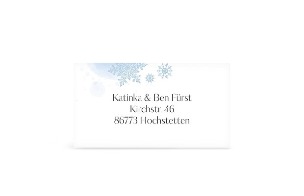Empfängeraufkleber Weihnachten Flöckchentanz