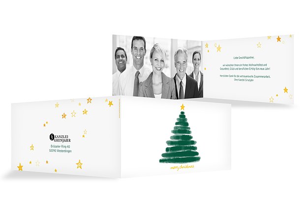 Geschäftliche Weihnachtskarte Christmas Tree