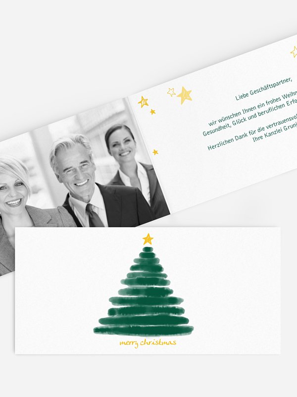 Geschäftliche Weihnachtskarte Christmas Tree