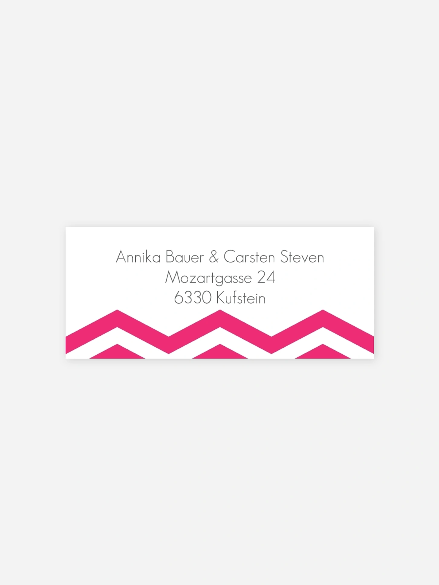 Absenderaufkleber Hochzeit Chevron