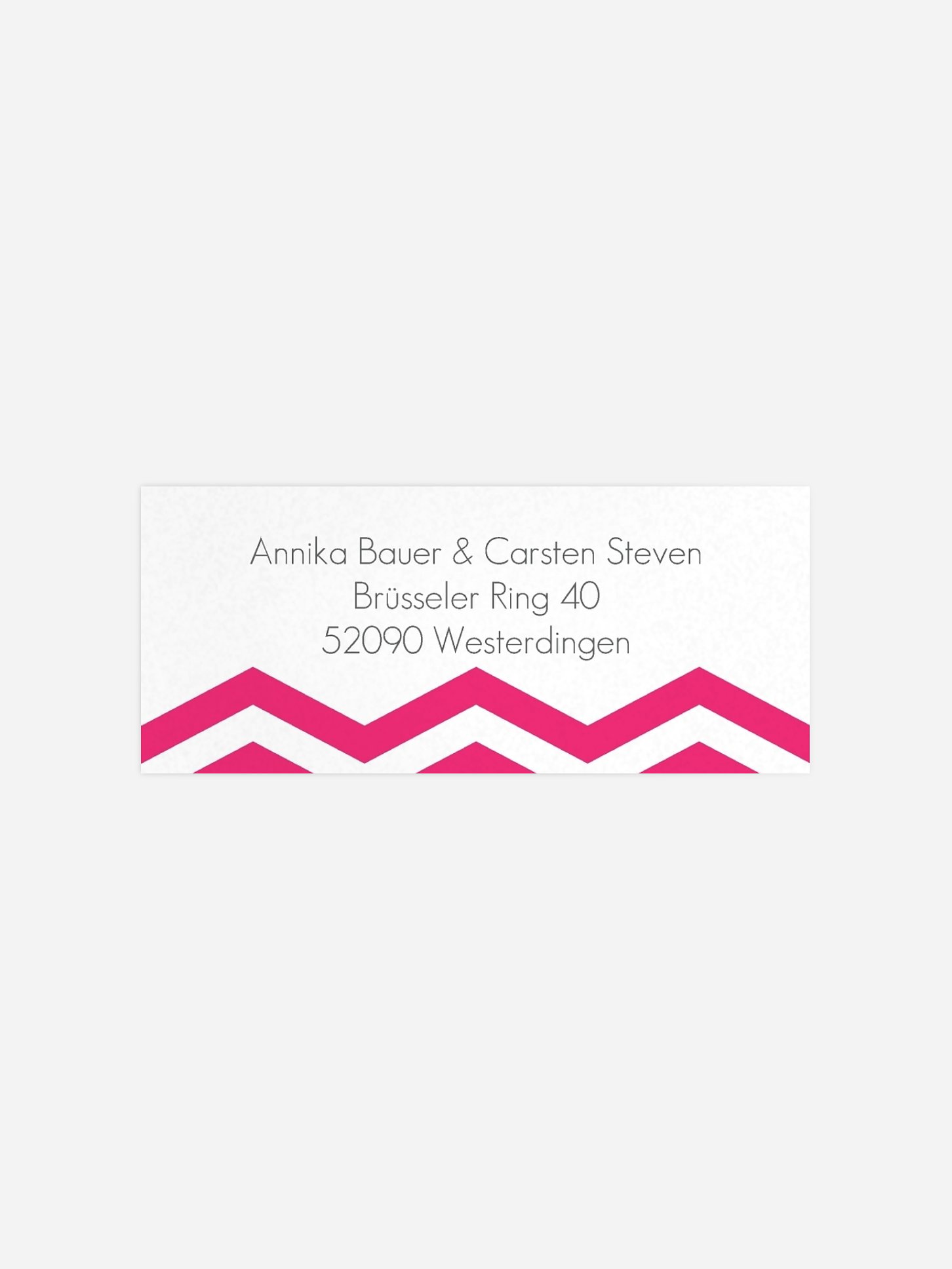 Absenderaufkleber Hochzeit Chevron