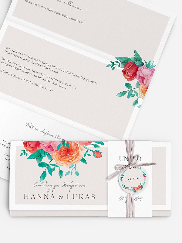 Hochzeitseinladung Flower Bouquet