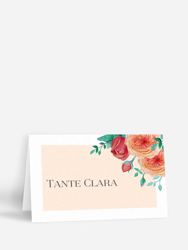 Tischkarte Hochzeit Flower Bouquet