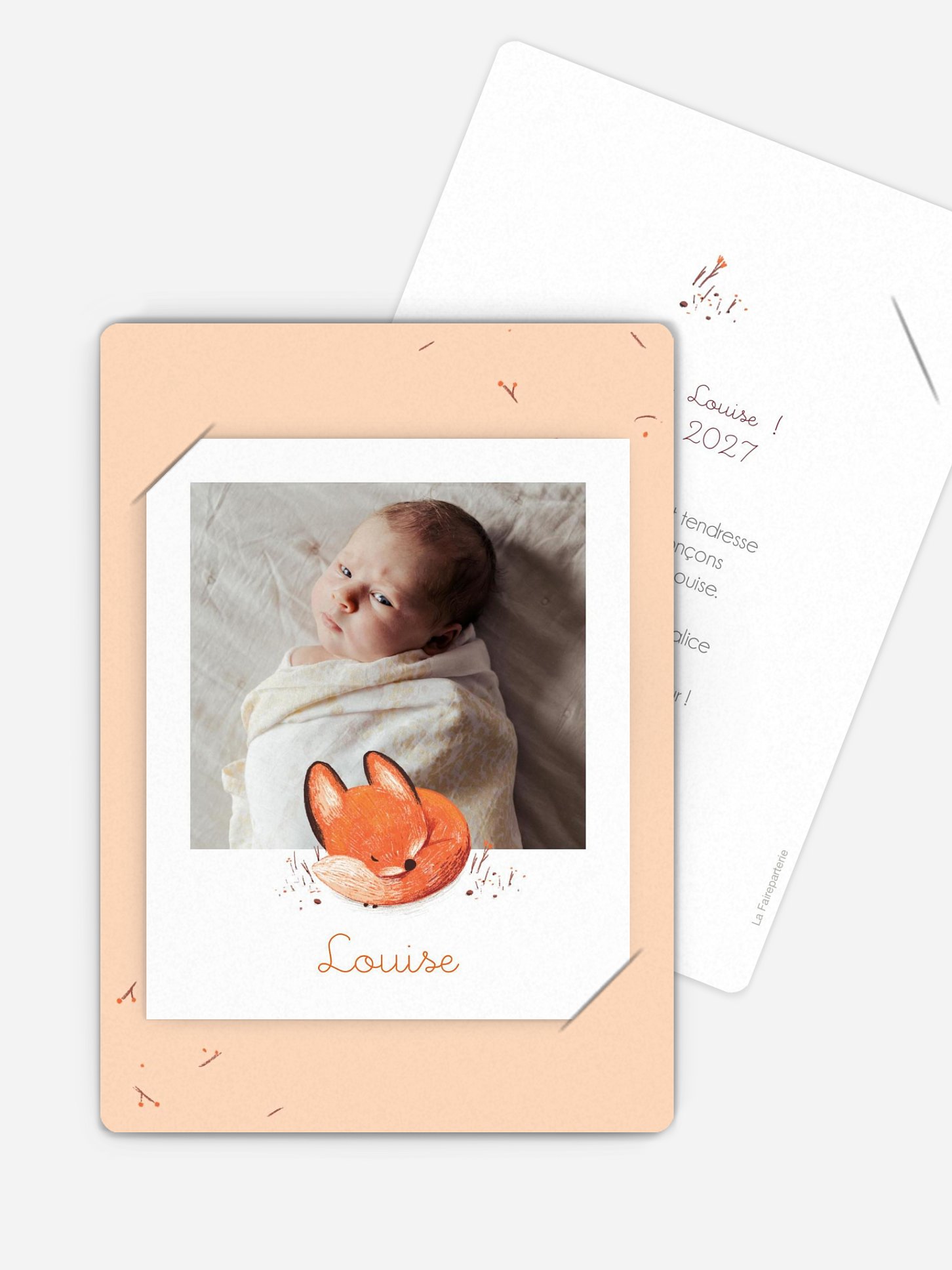Faire-part naissance Petit renard