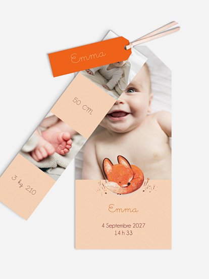 Faire-part naissance Petit renard