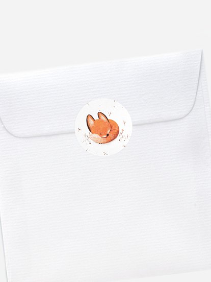 Stickers naissance Petit renard