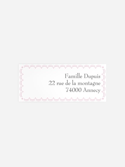 Étiquette expéditeur naissance Landau
