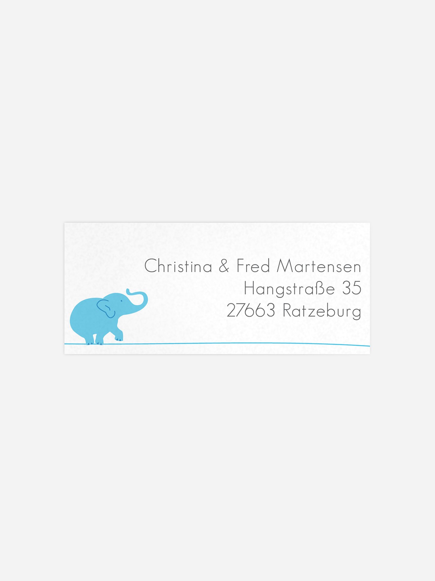 Absenderaufkleber Elefant