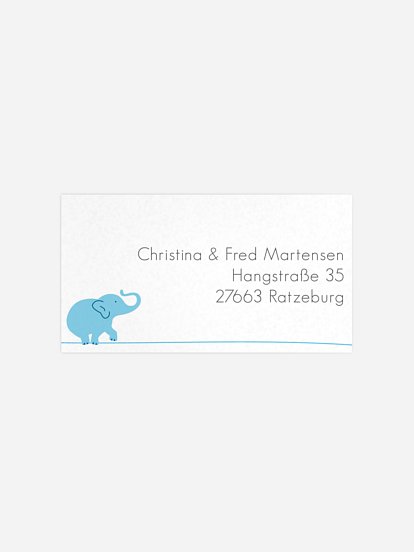 Empfängeraufkleber Elefant