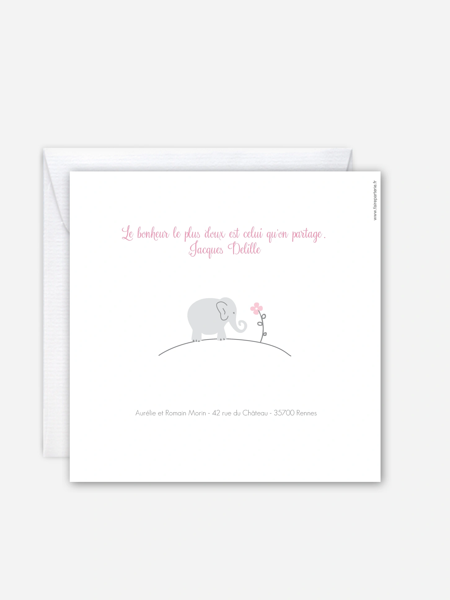 Faire-part naissance Éléphant
