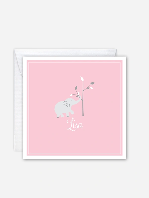 Faire-part naissance Éléphant