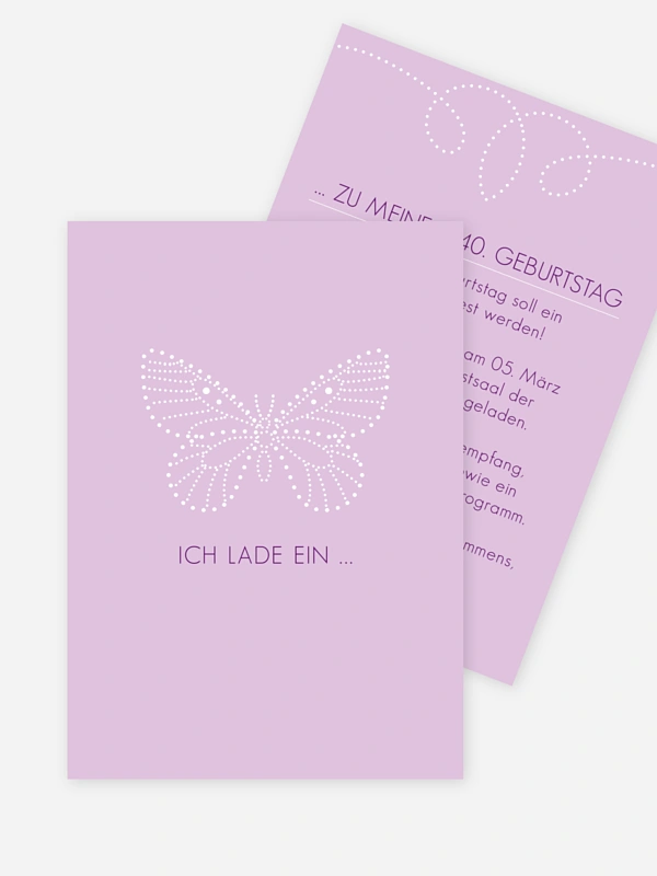 Geburtstagseinladung Schmetterling