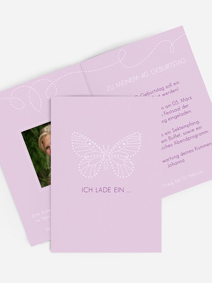 Geburtstagseinladung Schmetterling