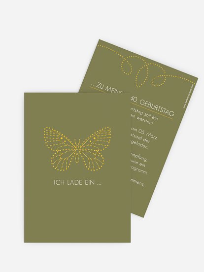 Geburtstagseinladung Schmetterling