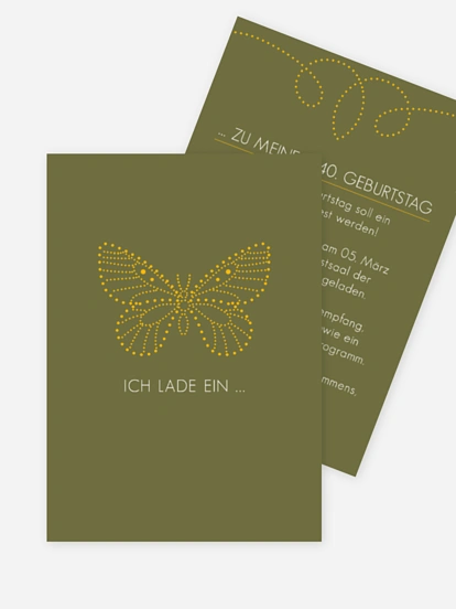 Geburtstagseinladung Schmetterling