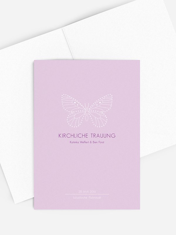 Kirchenhefthulle Schmetterling