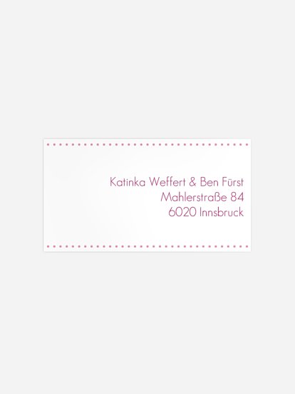 Empfängeraufkleber Geburtstag Schmetterling