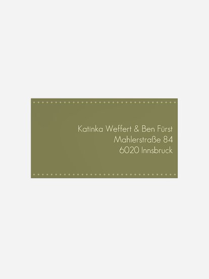 Empfängeraufkleber Silberhochzeit Schmetterling