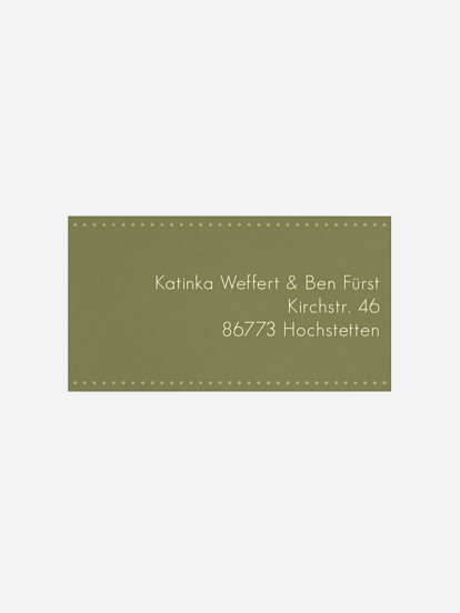 Empfängeraufkleber Silberhochzeit Schmetterling