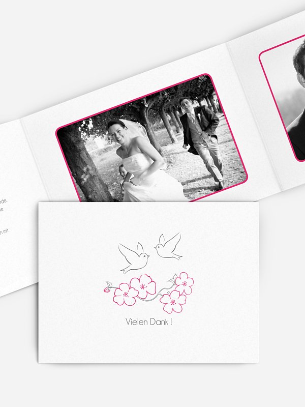 Dankeskarte Hochzeit Freebird