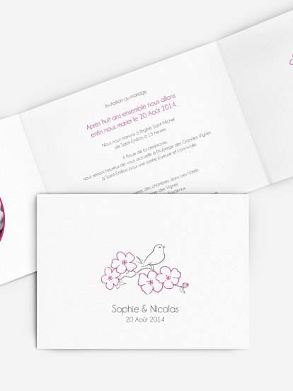 Faire-part mariage Freebird