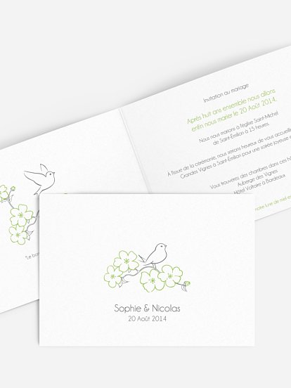 Faire-part mariage Freebird