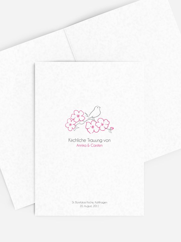 Kirchenheft Hochzeit Freebird
