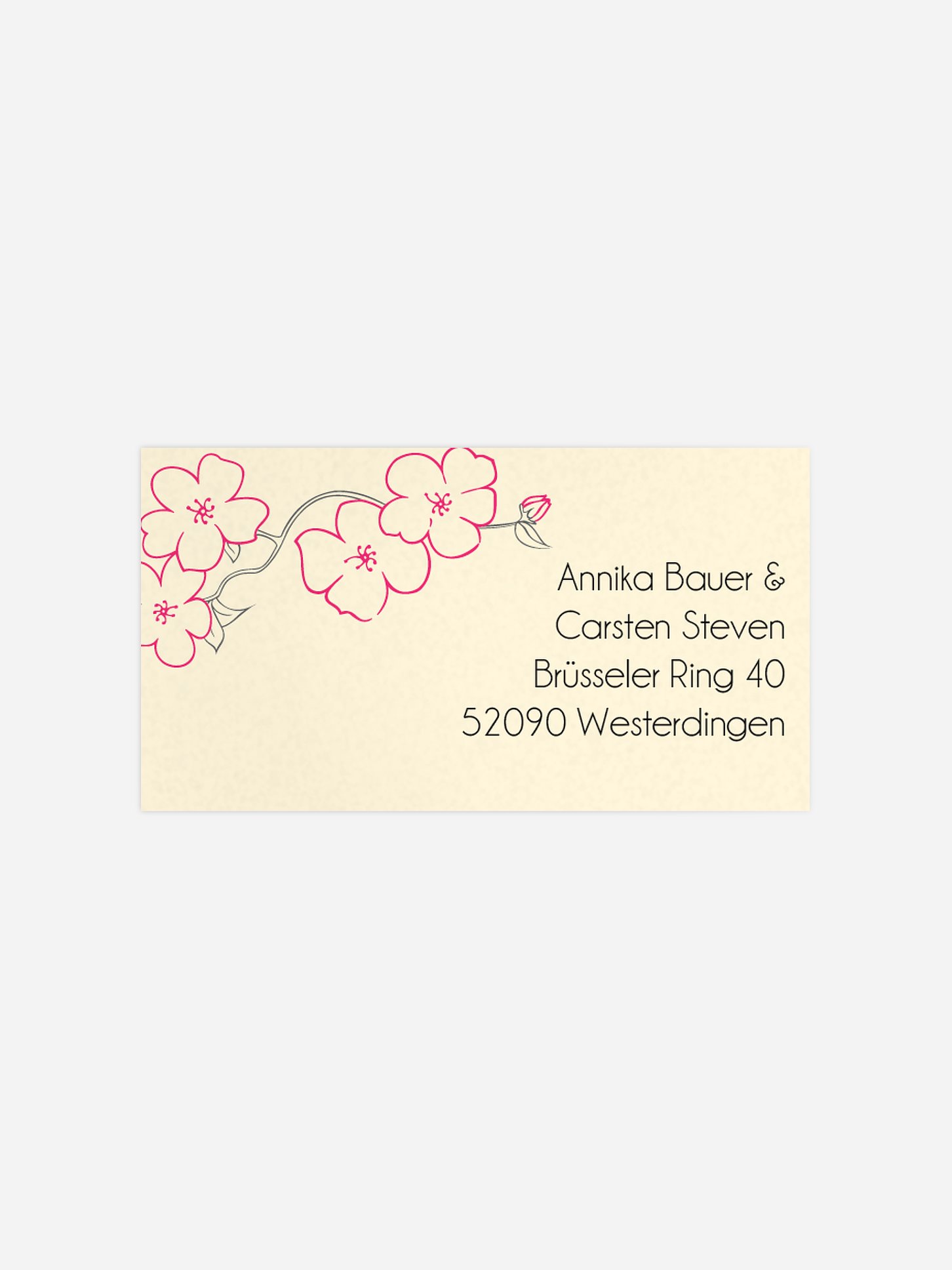 Empfängeraufkleber Silberhochzeit Freebird