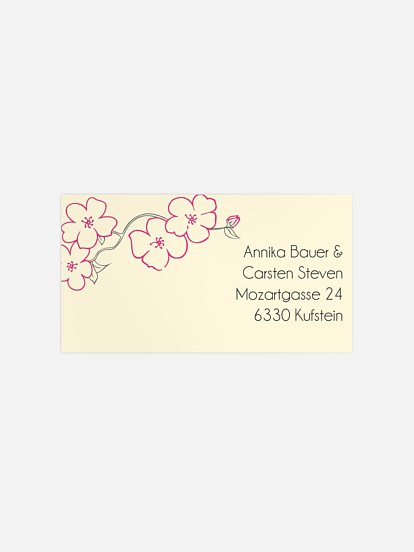 Empfängeraufkleber Silberhochzeit Freebird