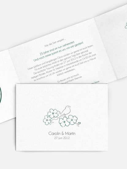 Einladung zur Silberhochzeit Freebird