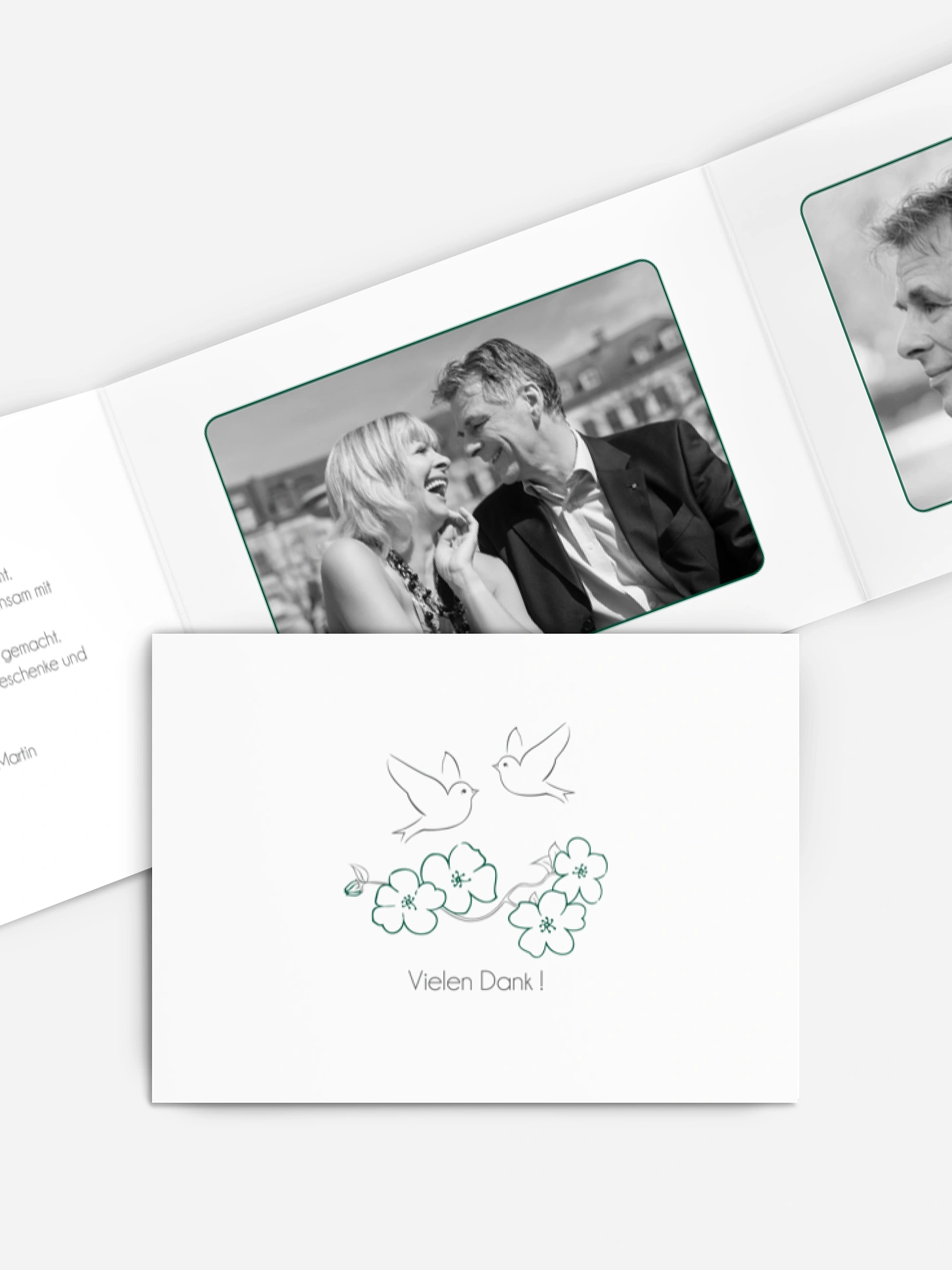 Danksagung zur Silberhochzeit Freebird