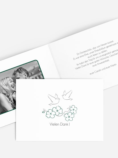 Danksagung zur Silberhochzeit Freebird