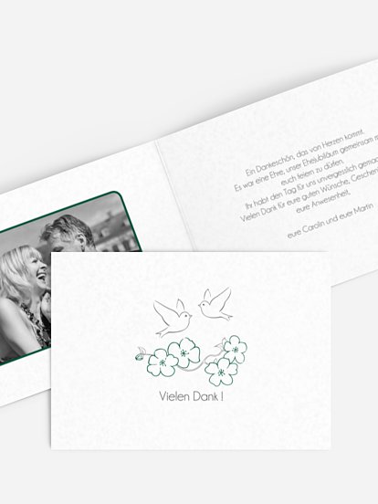 Danksagung zur Silberhochzeit Freebird