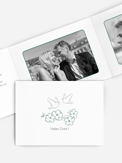 Danksagung zur Silberhochzeit Freebird