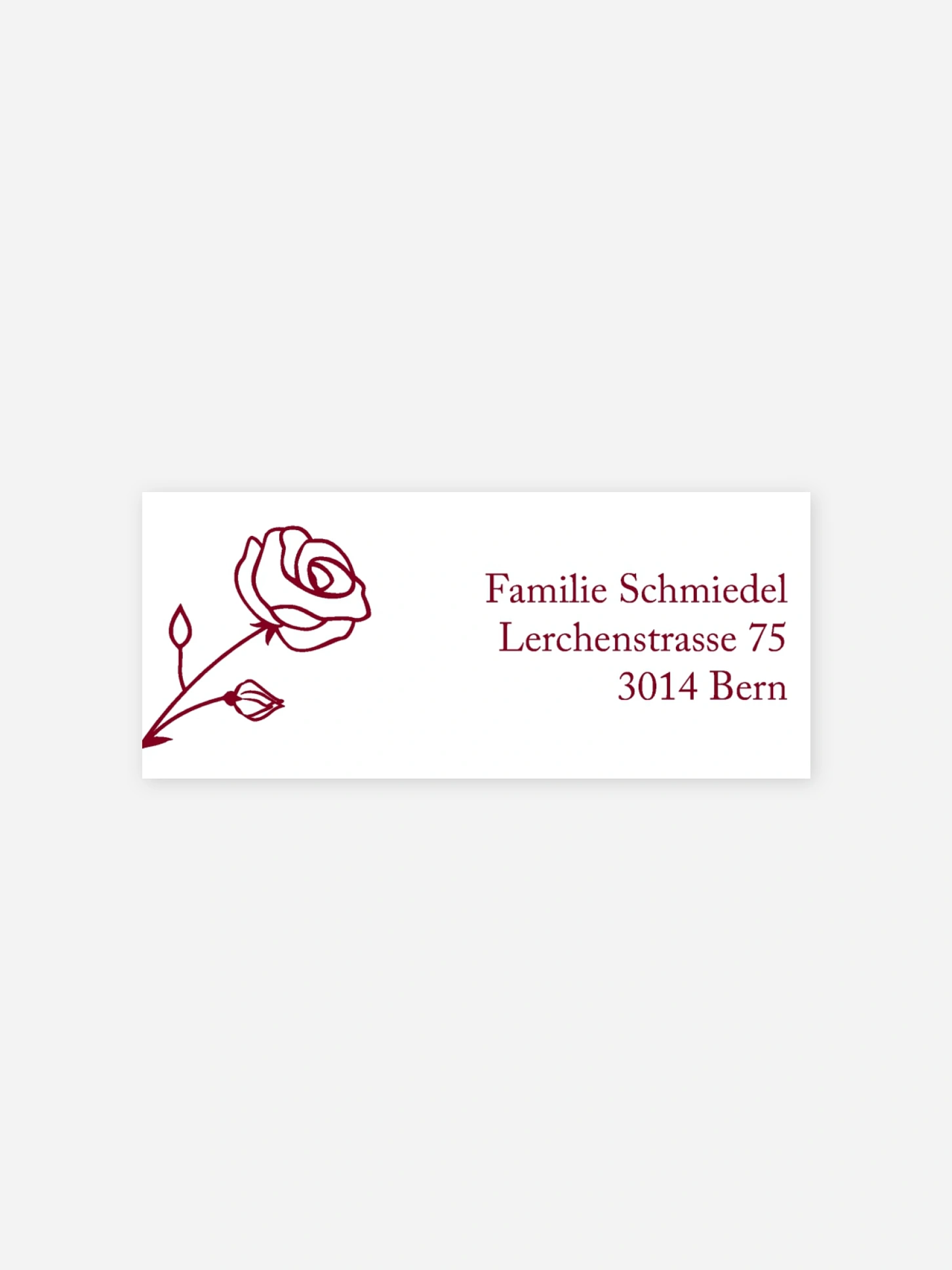 Absenderaufkleber Trauer Roses