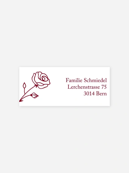 Absenderaufkleber Trauer Roses