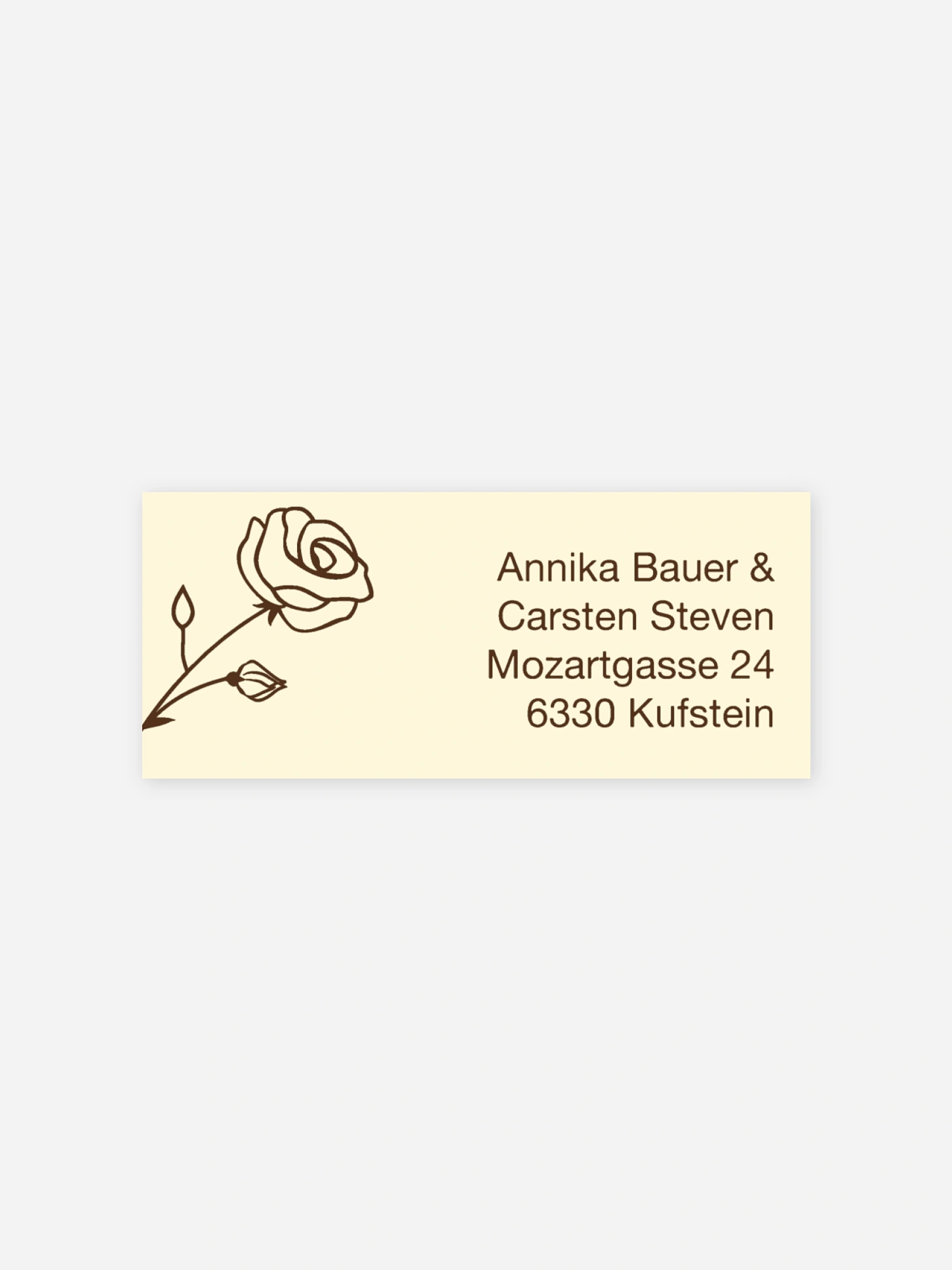 Absenderaufkleber Hochzeit Roses