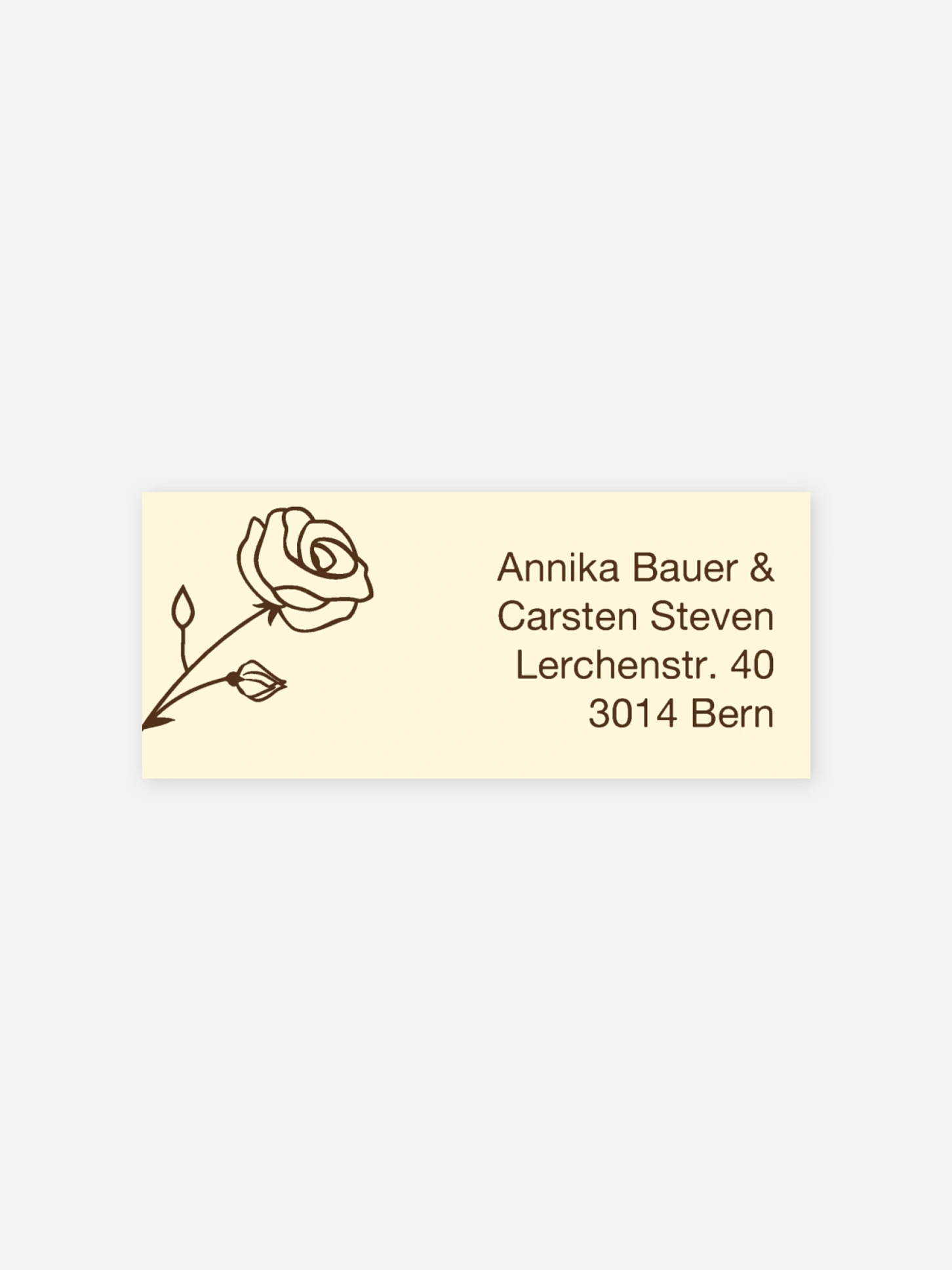 Absenderaufkleber Hochzeit Roses