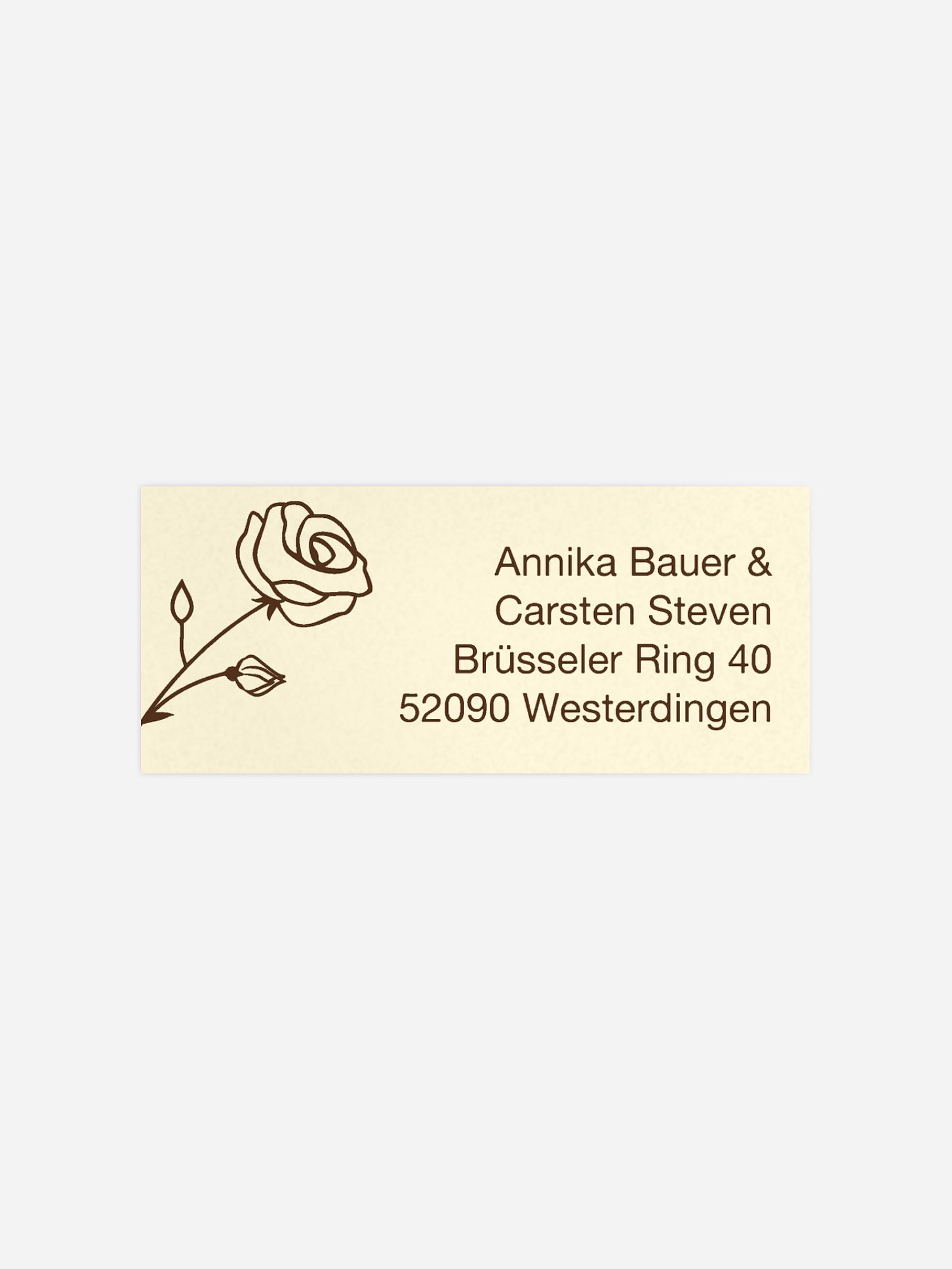 Absenderaufkleber Hochzeit Roses